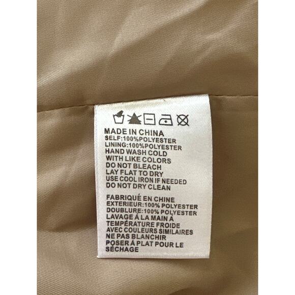 Paper Crane Ultra Soft FuzzyTeddy Bear Coat M Tan Cream Soft Girl Coquette - Picture 9 of 13